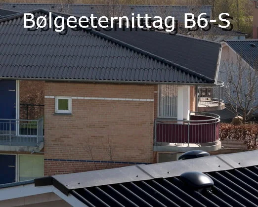Bølgeeternittag type B6-S på parcelhus