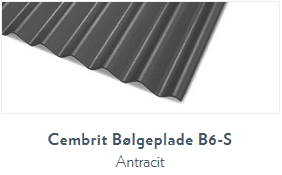 Bølgeplade B6-S Antracit
