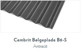 Bølgeplade B6-S Antracit