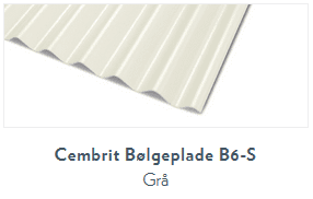 Bølgeplade B6-S Grå