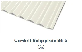 Bølgeplade B6-S Grå