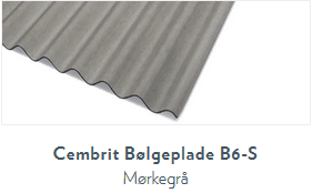 Bølgeplade B6-S Mørkegrå