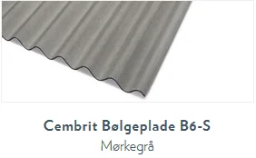 Bølgeplade B6-S Mørkegrå