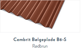 Bølgeplade B6-S Rødbrun