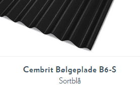 Bølgeplade B6-S Sortblå