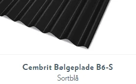 Bølgeplade B6-S Sortblå