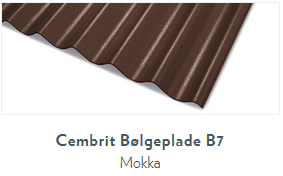 Bølgeplade B7 Mokka