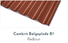 Bølgeplade B7 Rødbrun