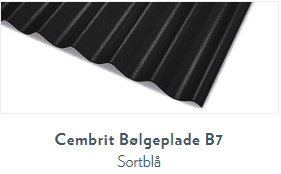 Bølgeplade B7 Sortblå