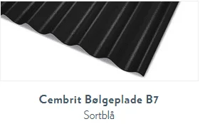 Bølgeplade B7 Sortblå