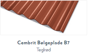 Bølgeplade B7 Teglrød