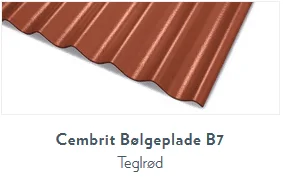 Bølgeplade B7 Teglrød