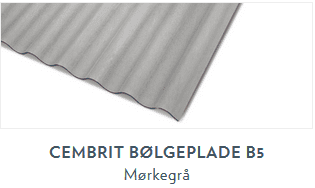 Bølgeplade B5 Mørkegrå