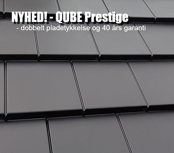 Det nye QUBE Prestige ståltag har dobbelt pladetykkelse og giver virkelig konkurrenten Quadro By Icopal kamp til stregen ikke mindst garantimæssigt.