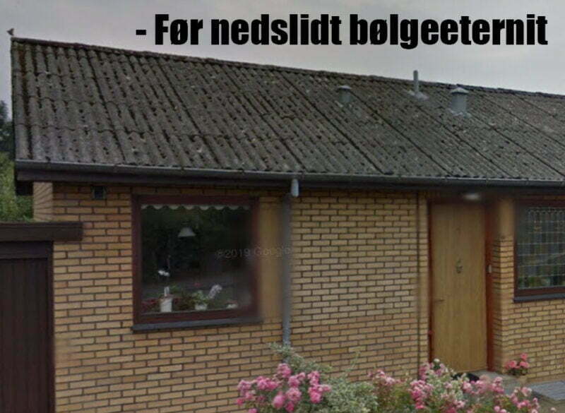 før nedslidt bølgeeternit