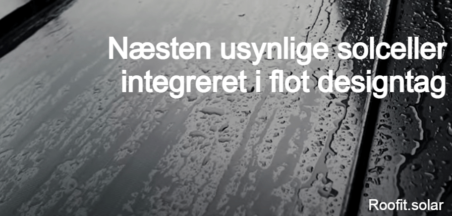 Roofit solcelletag med integrerede solceller