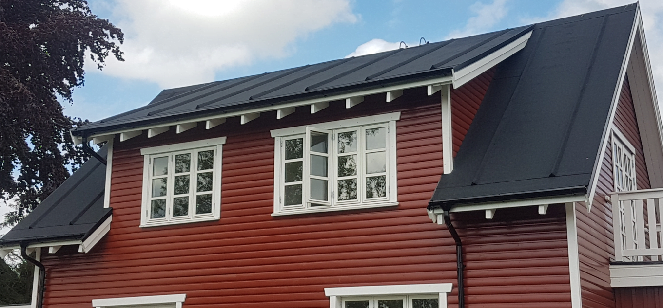 Ældre træhus i Silkeborg med listedækning